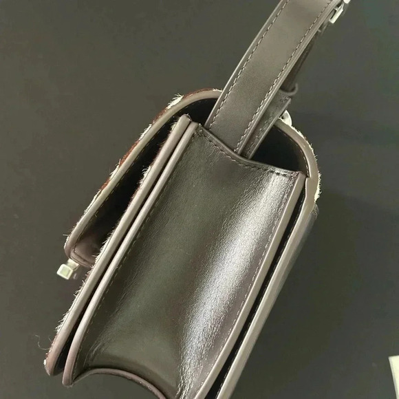 Tory Burch Eleanor Calfhair Fold over Crossbody Bag - Picture 5 of 12